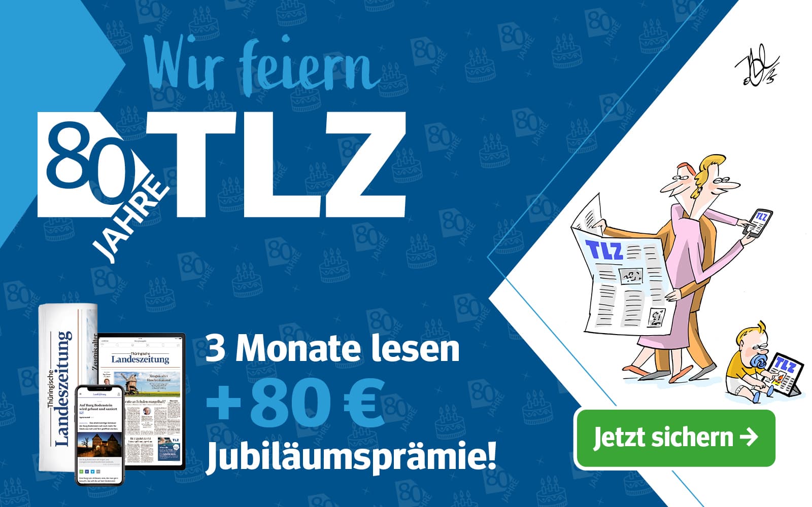 Jetzt abonnieren und 80 Euro Prämie sichern