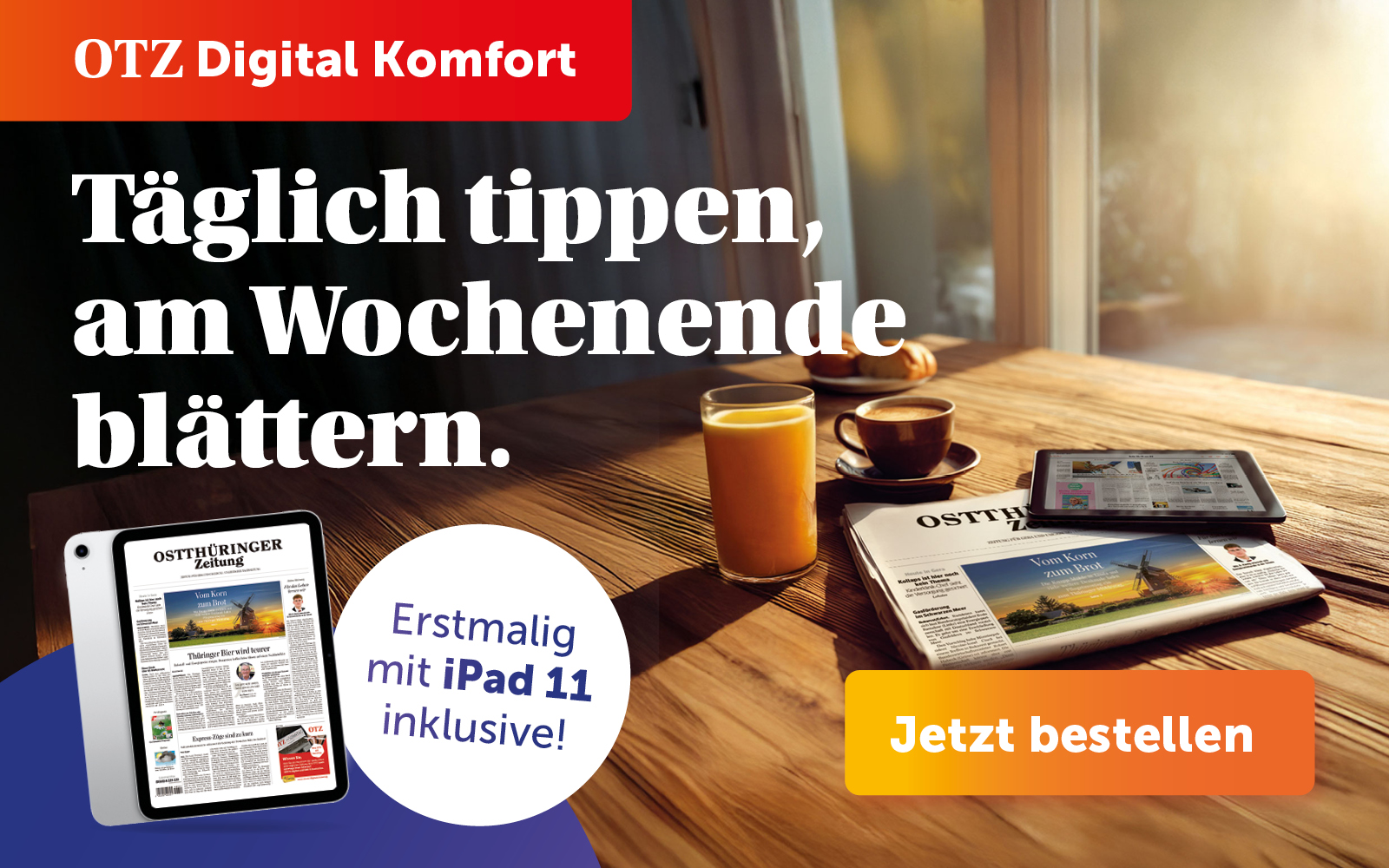 Jetzt abonnieren und iPad 11 sichern