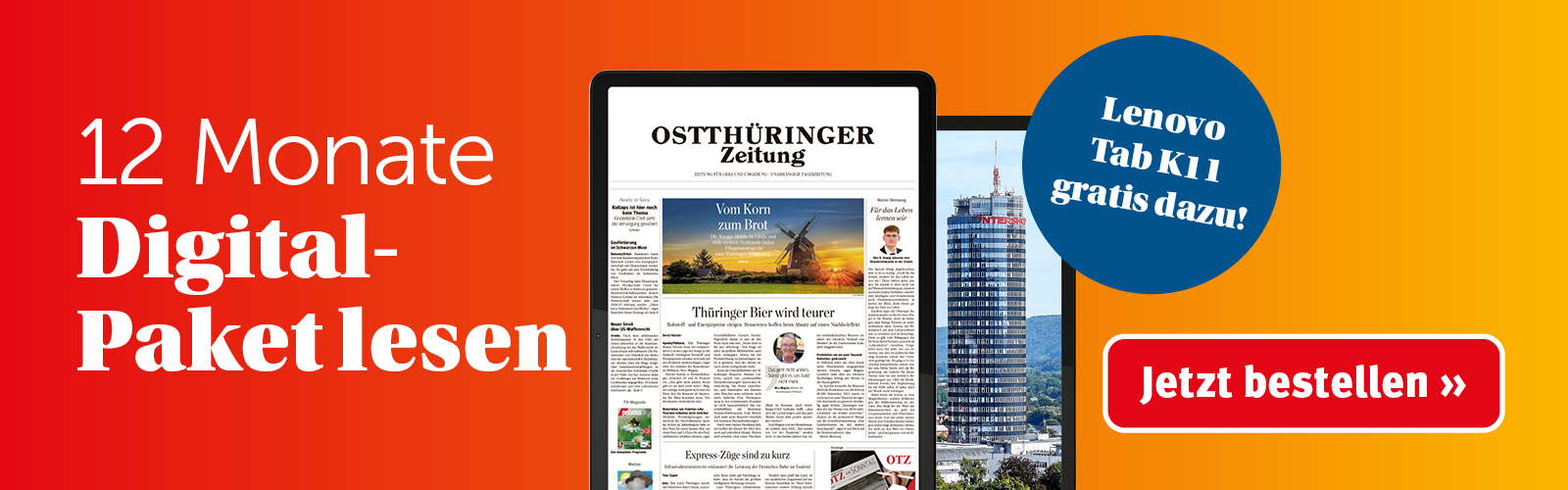 Jetzt abonnieren und Lenovo Tab K11 gratis sichern