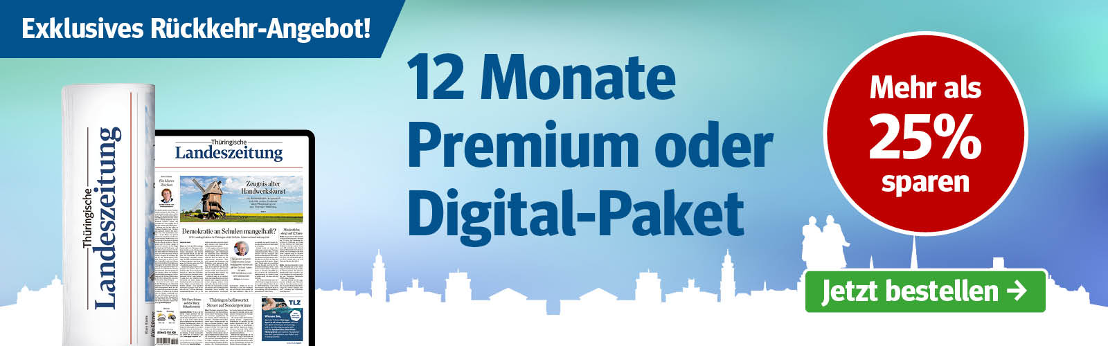 Jetzt abonnieren und 12 Monate Preisgarantie sichern