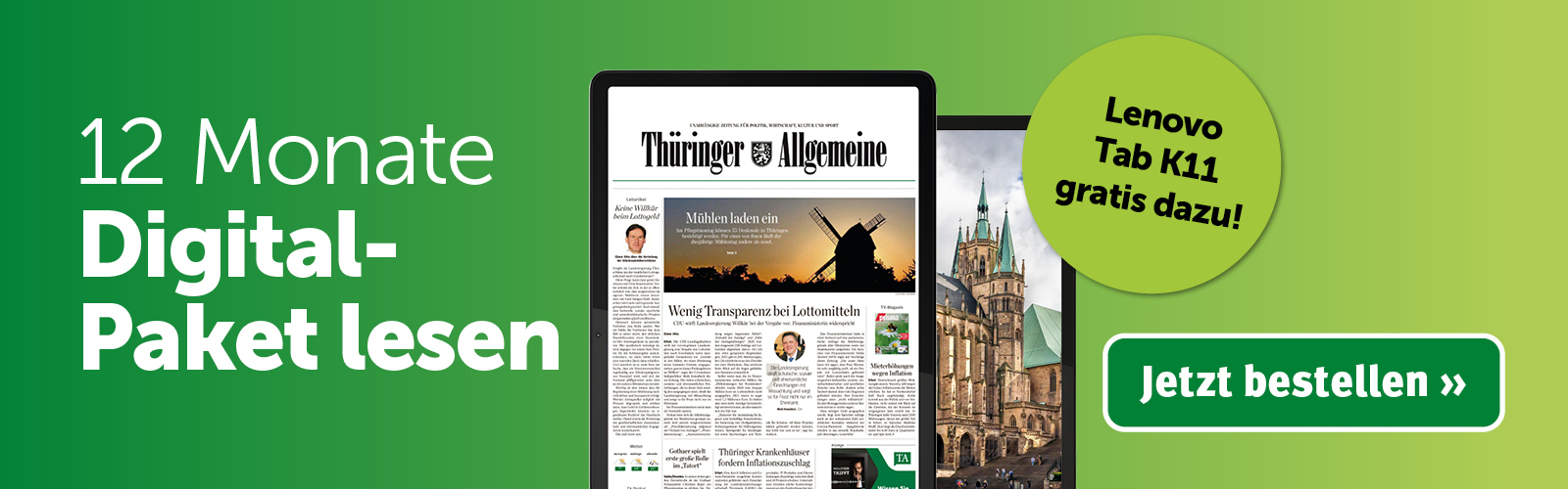 Jetzt abonnieren und Lenovo Tab K11 gratis sichern
