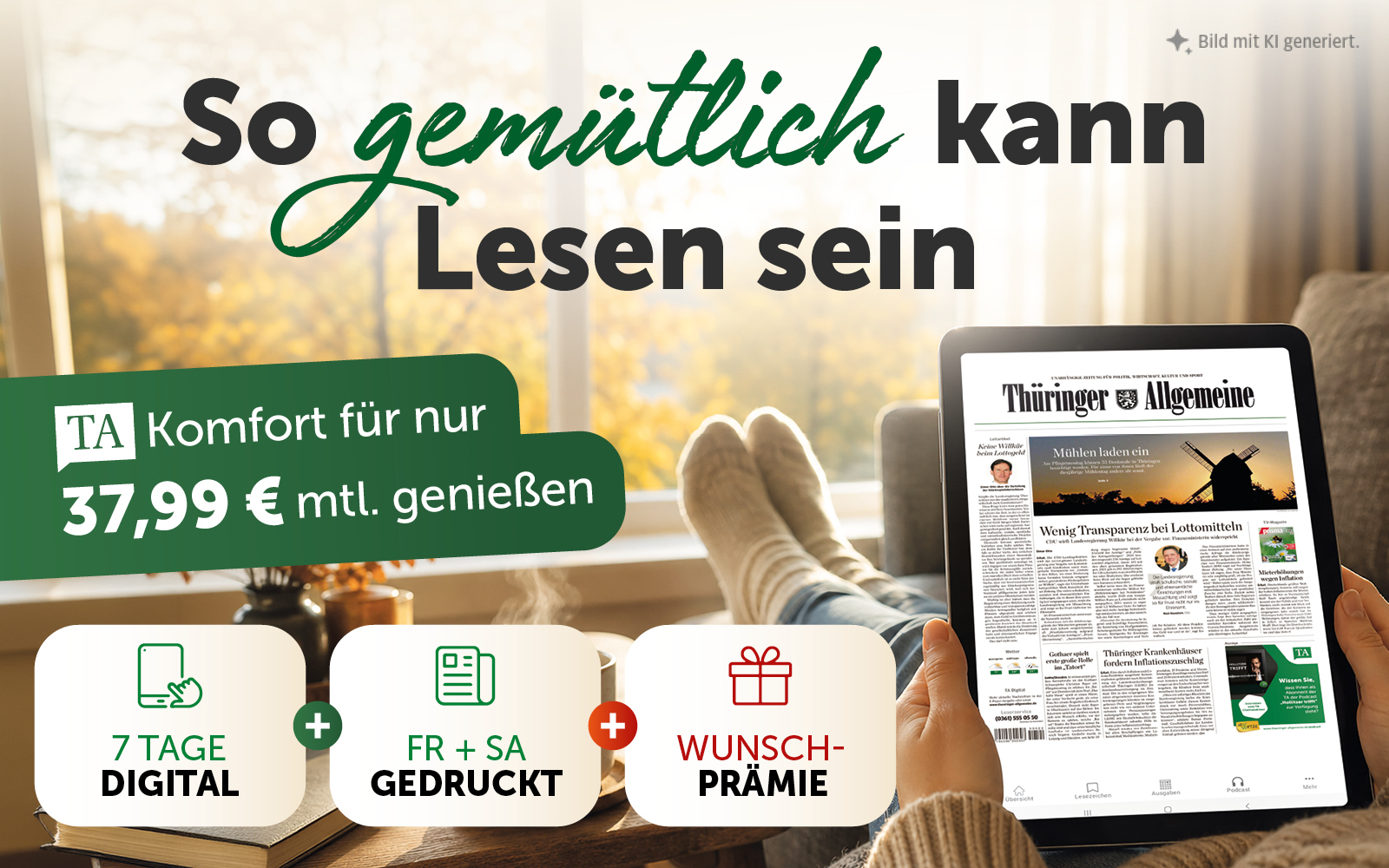 Jetzt abonnieren und Wunschprämie sichern
