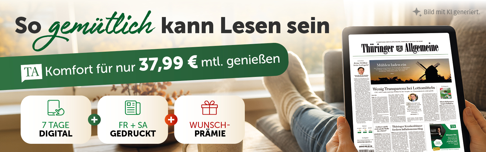 Jetzt abonnieren und Wunschprämie sichern