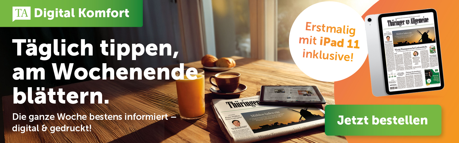 Jetzt abonnieren und iPad 11 sichern