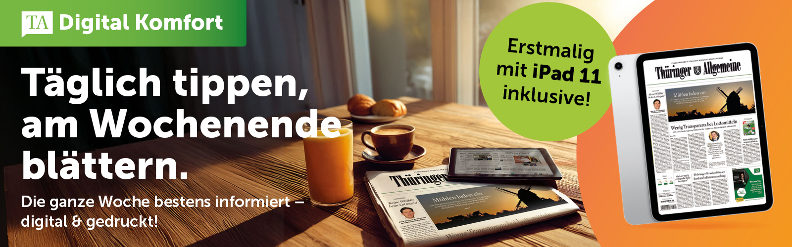 Jetzt abonnieren und iPad 11 sichern