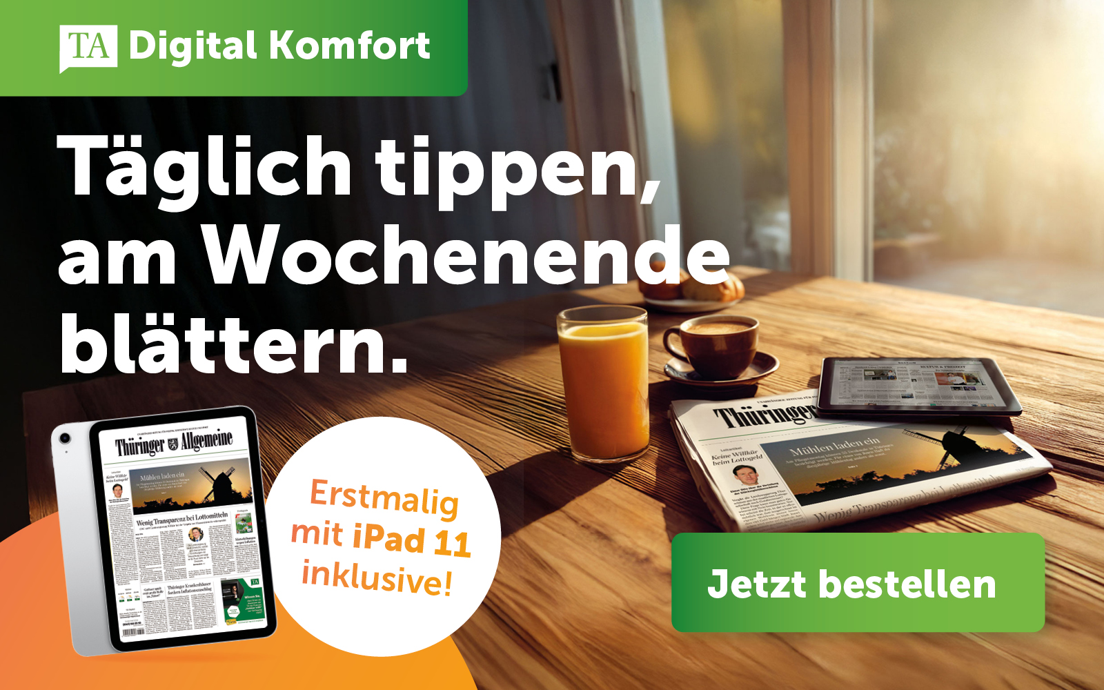 Jetzt abonnieren und iPad 11 sichern