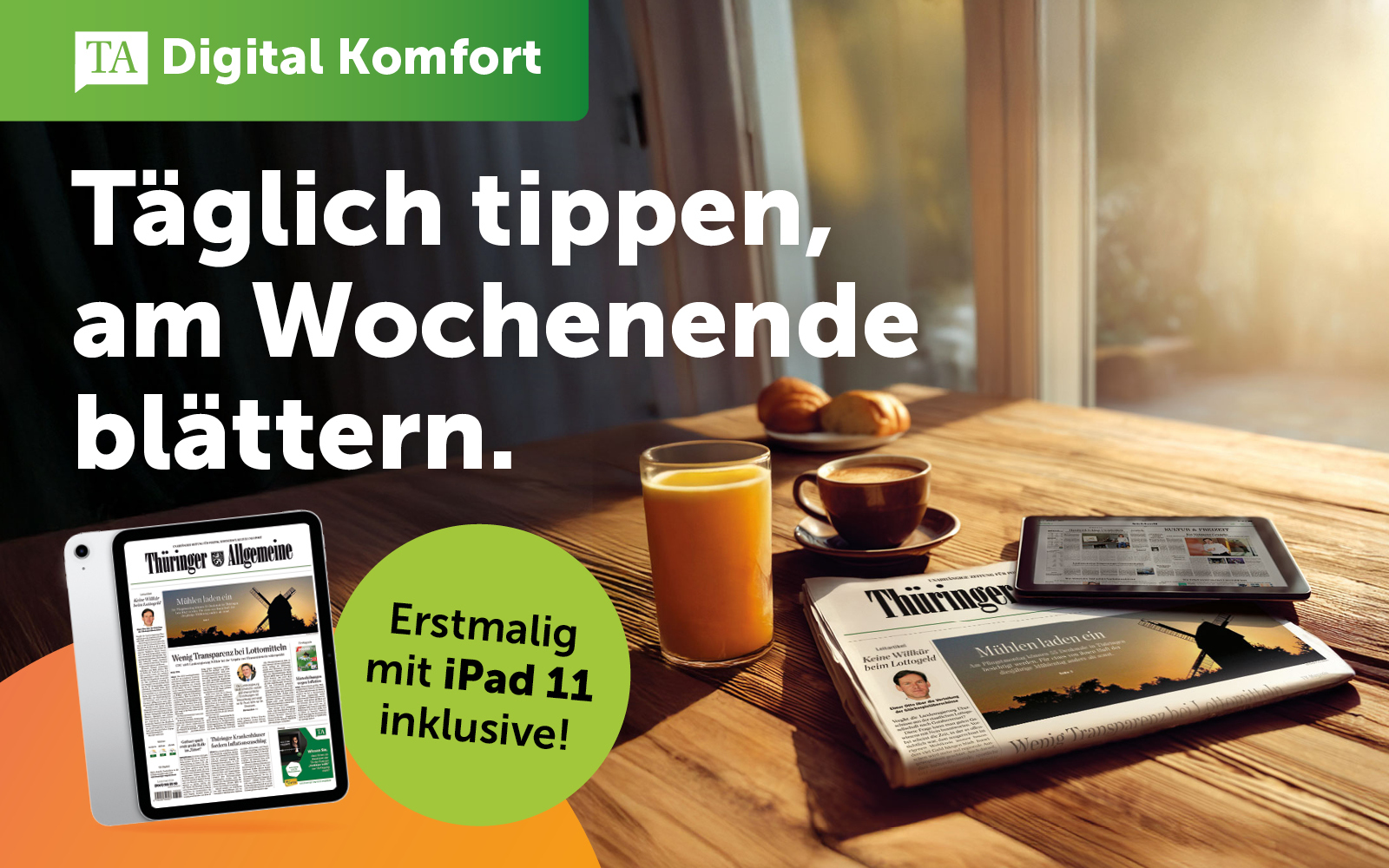 Jetzt abonnieren und iPad 11 sichern