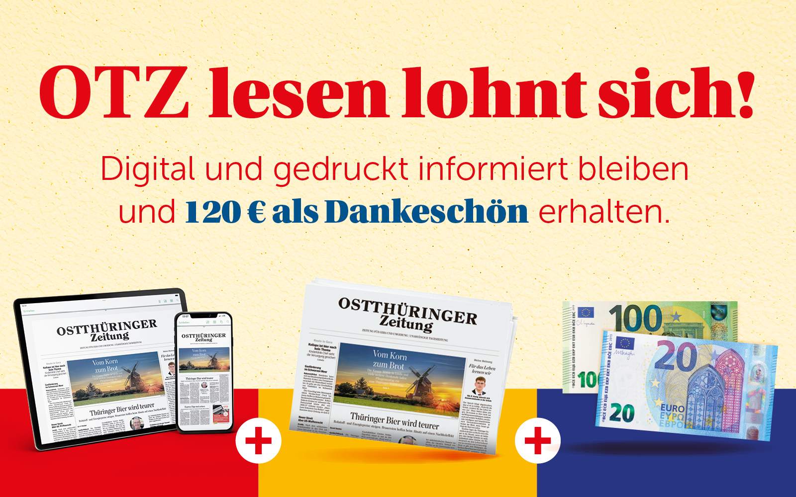 Jetzt abonnieren und 120 Euro sichern